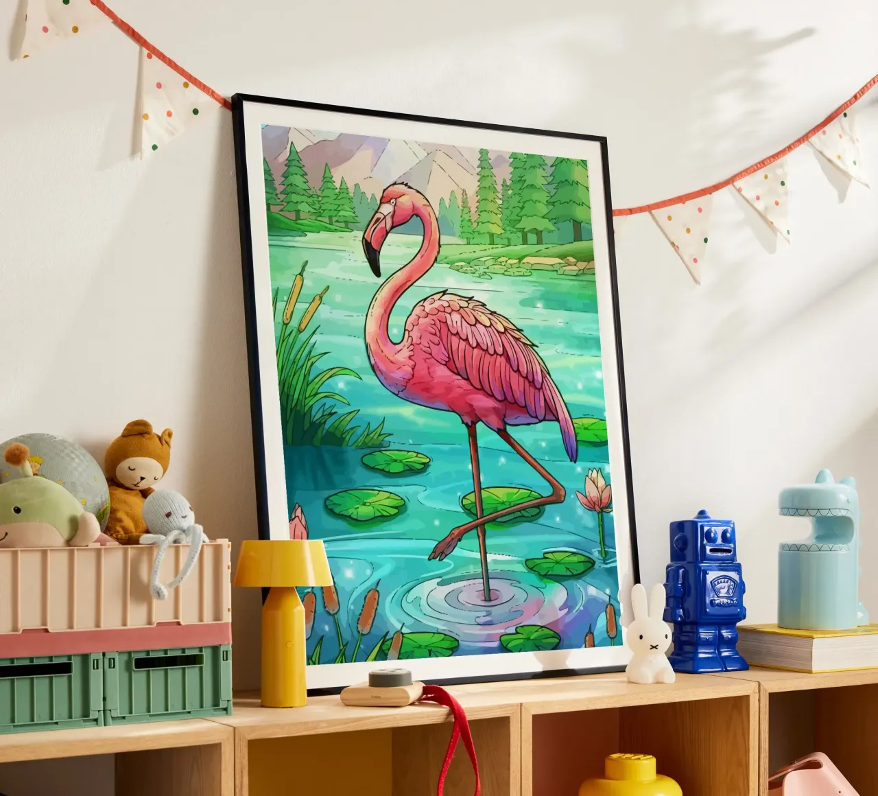 Crane poster con telaio in plastica da Dumery Art