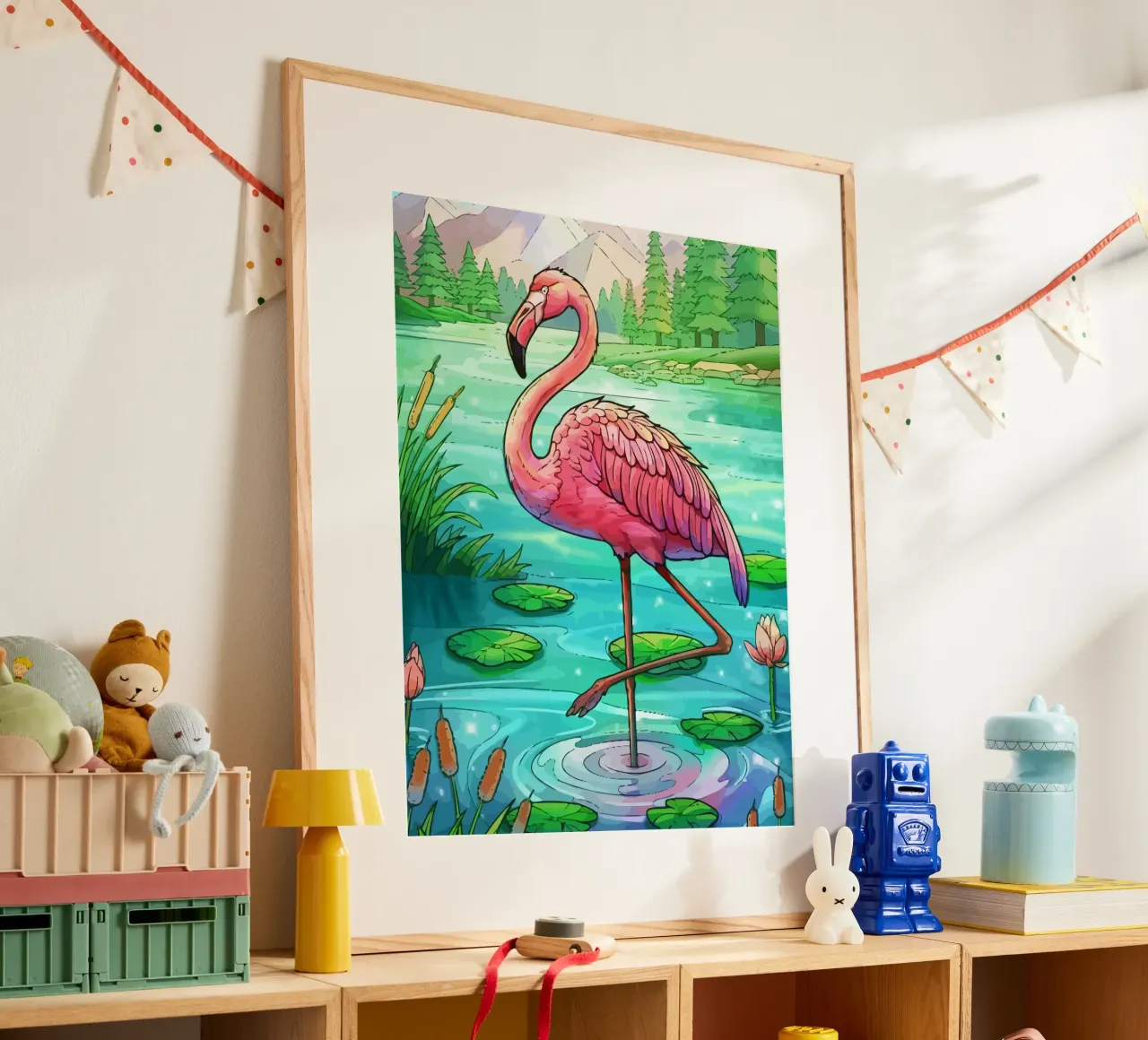 Crane poster con telaio in plastica da Dumery Art