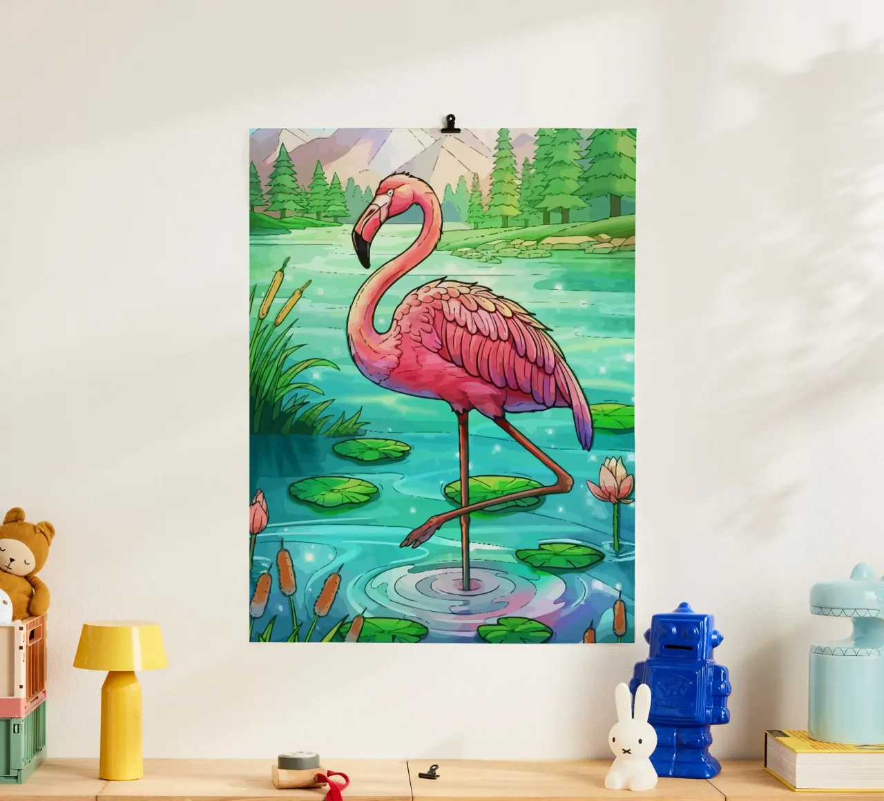Crane poster con telaio in plastica da Dumery Art