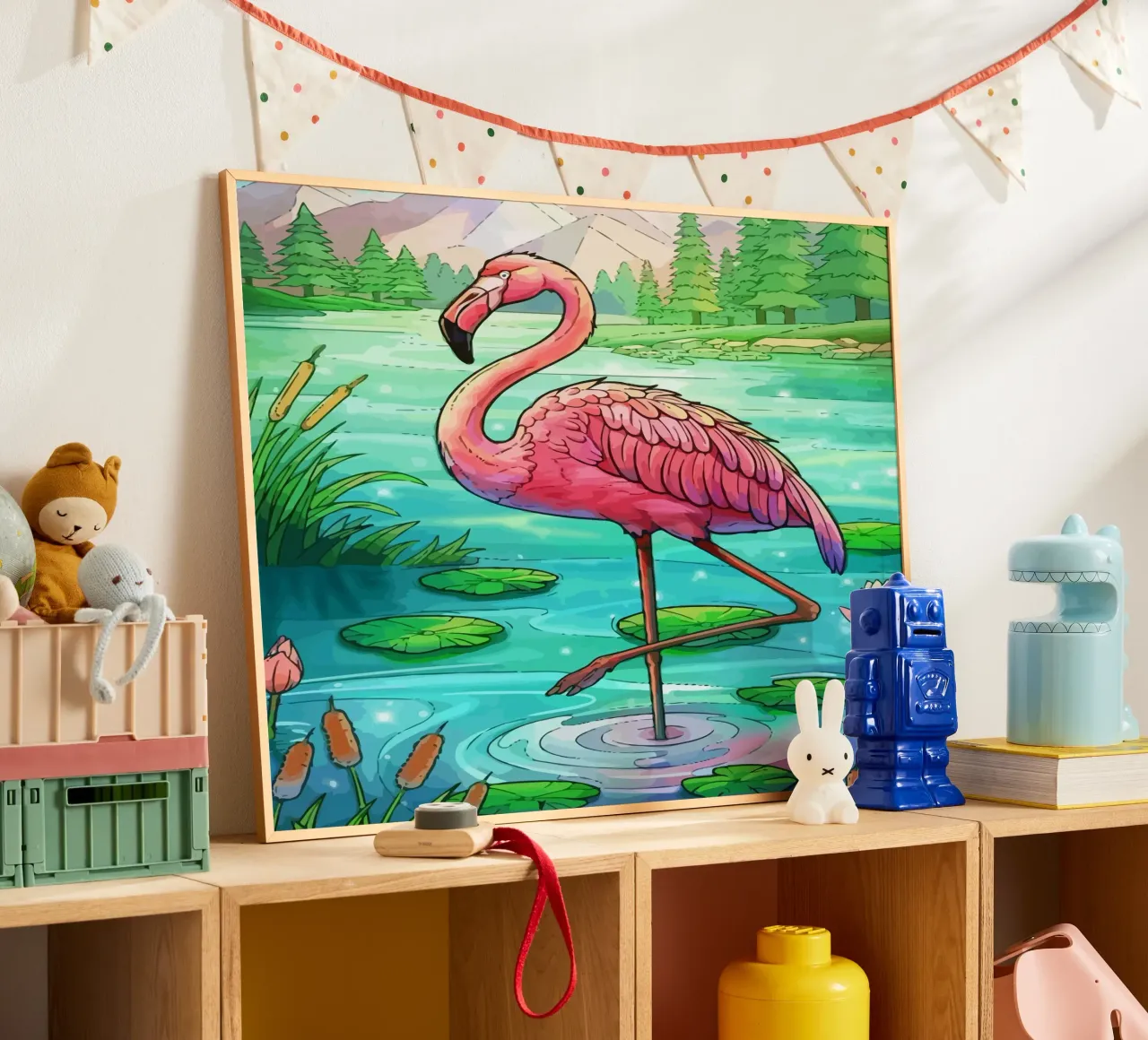Crane poster con telaio in plastica da Dumery Art