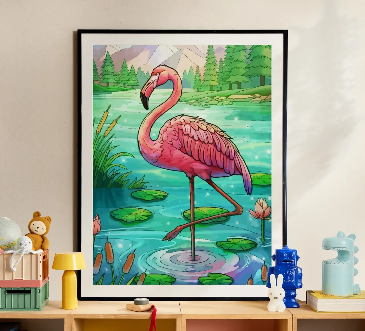Crane poster con telaio in plastica da Dumery Art