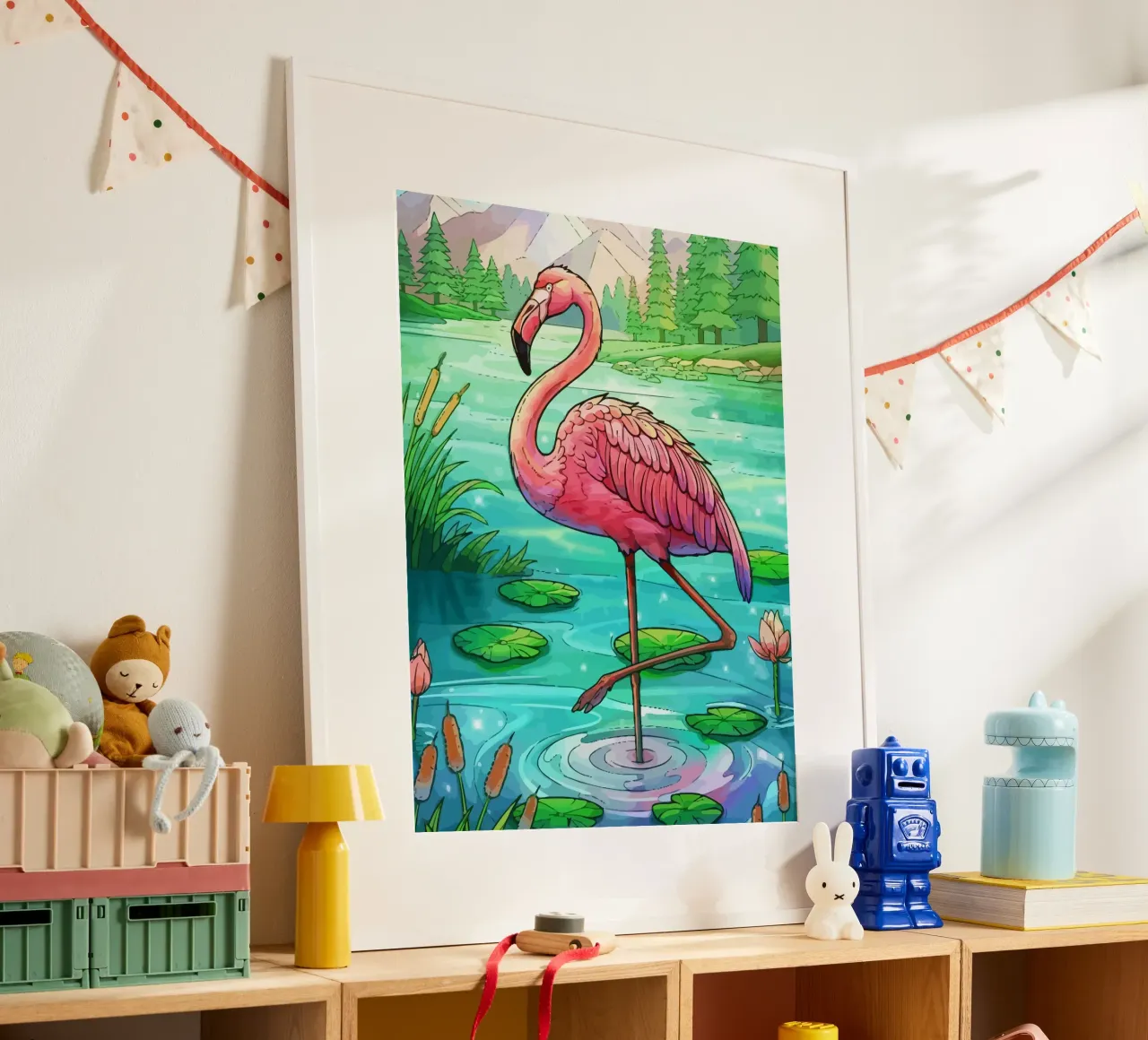 Crane poster con telaio in plastica da Dumery Art