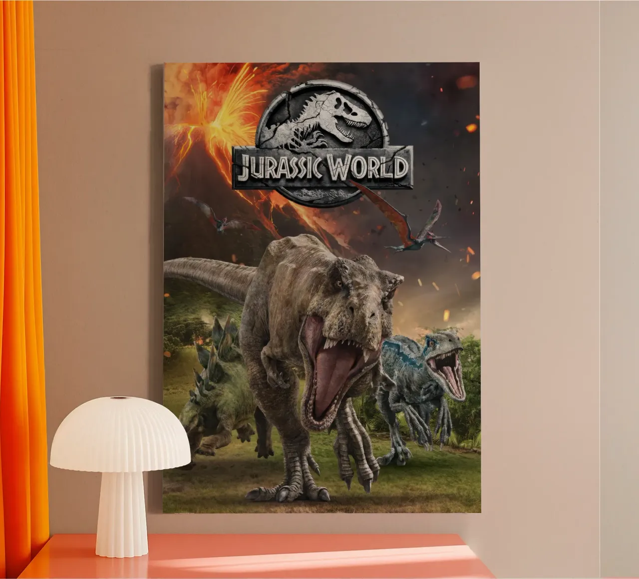 il regno caduto di jurassic world tela con Cornice a cassetta da mix mate