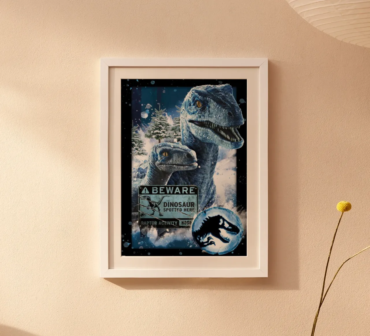 mondo jurasico raptor poster da mix mate