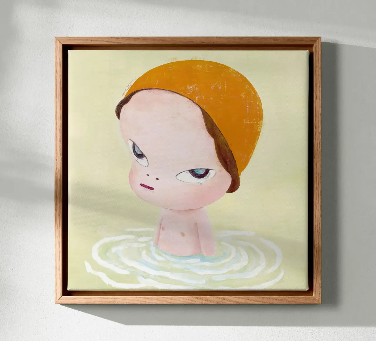 Jr. Kindertijd yoshitomo nara canvas met Baklijst van mix mate