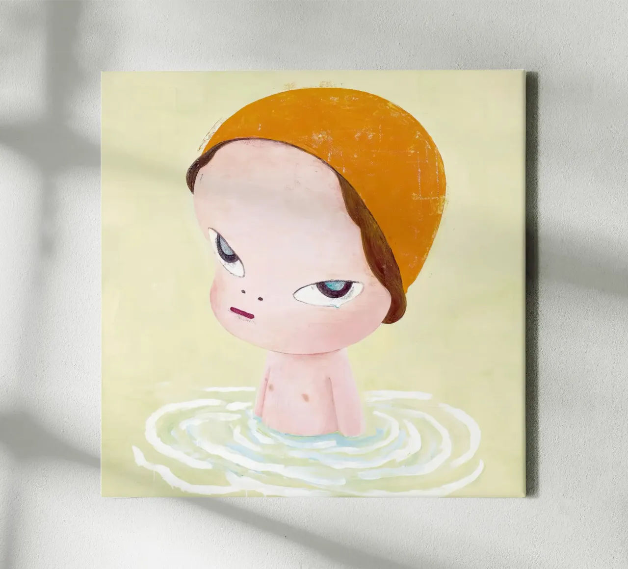 Jr. Kindertijd yoshitomo nara canvas met Baklijst van mix mate
