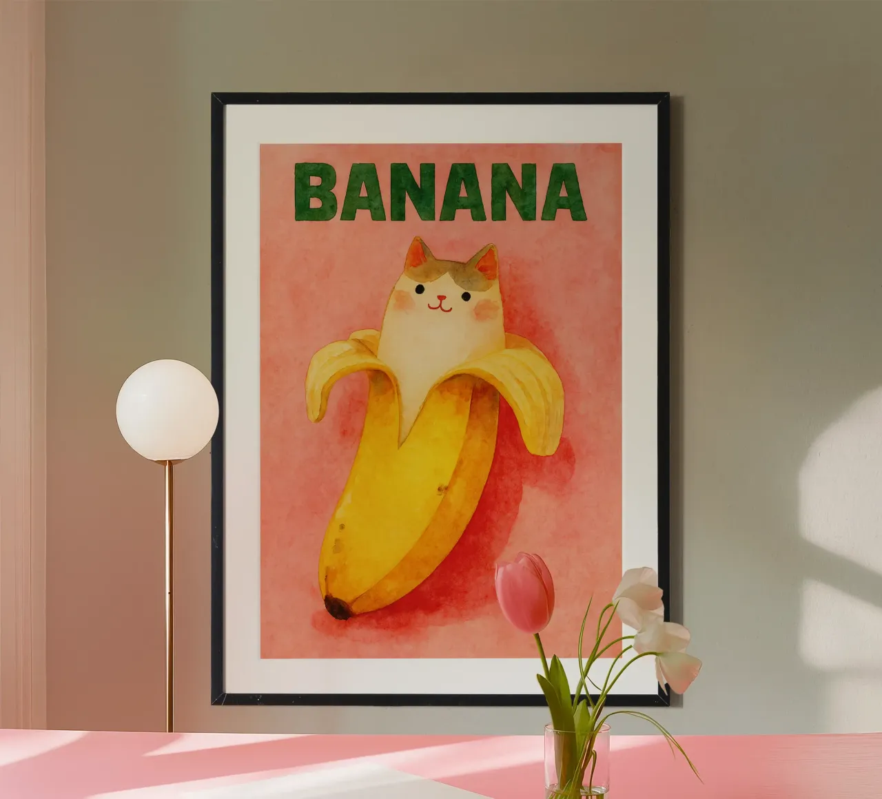 gatto banana divertente poster da wadasx