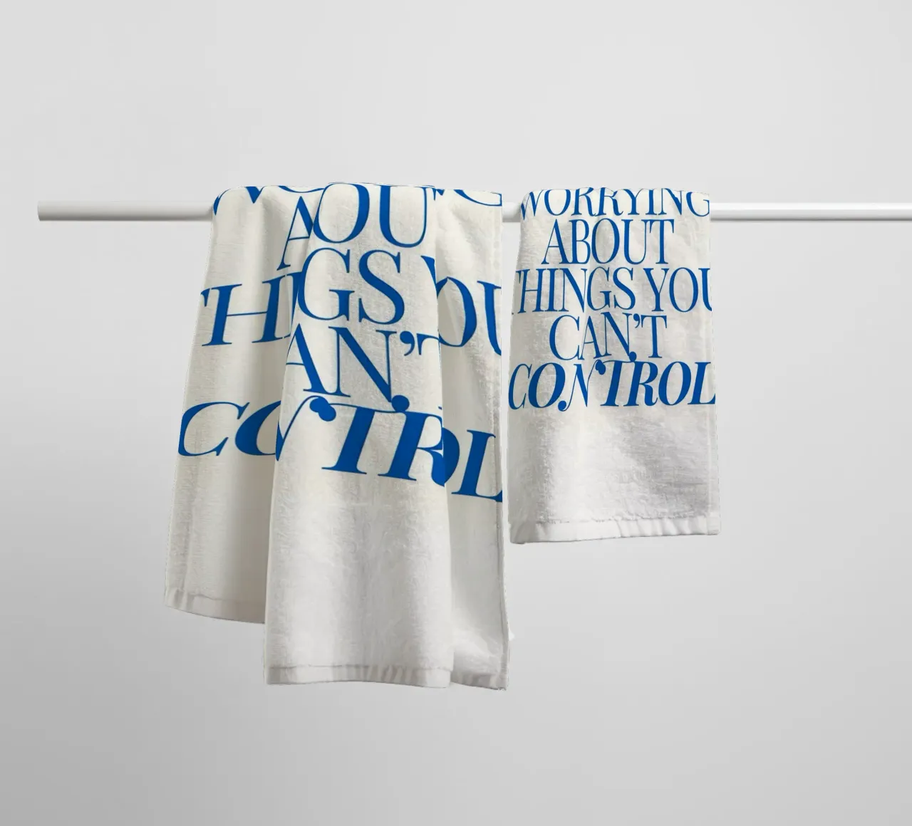 Stop worrying about things you control asciugamano da bagno da Type & Tape