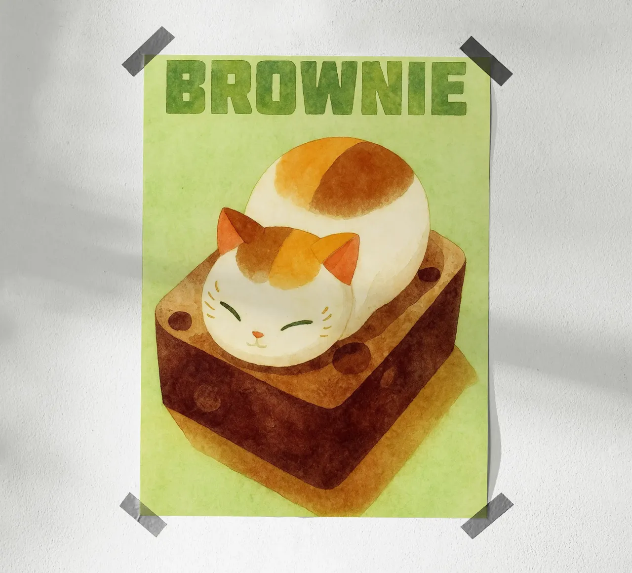 divertente gatto brownies poster da wadasx