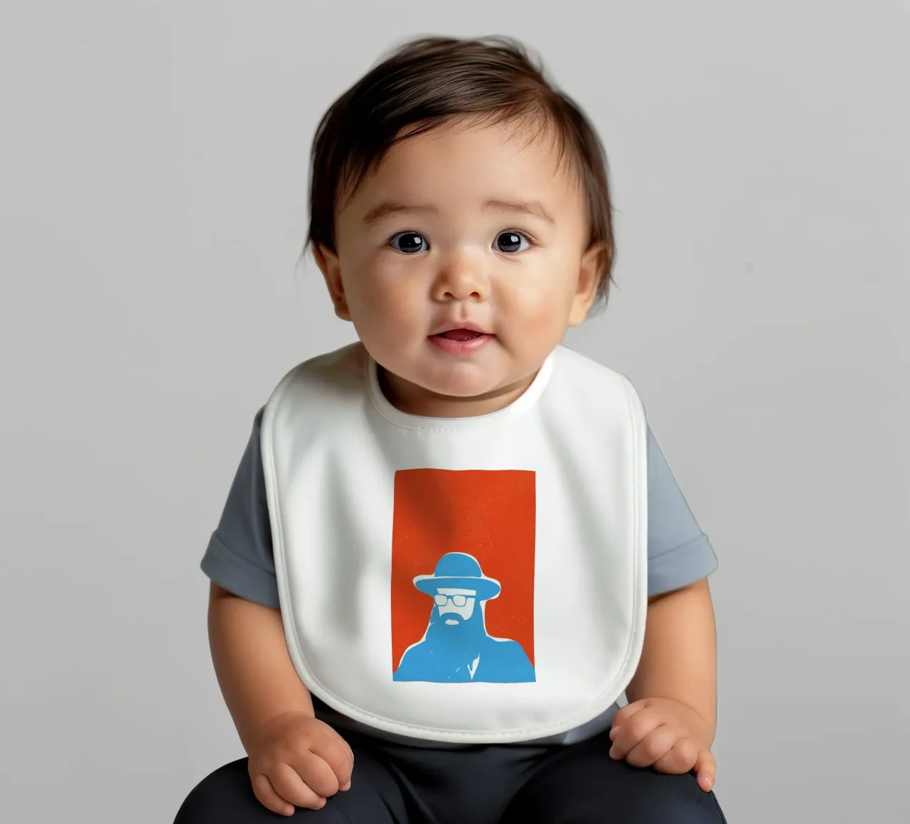 Woody Klezmer baby bib by Francesco Zorzi