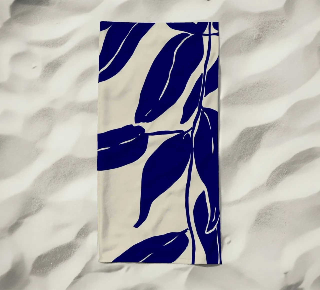 Blue Leafs beach towel by treechild