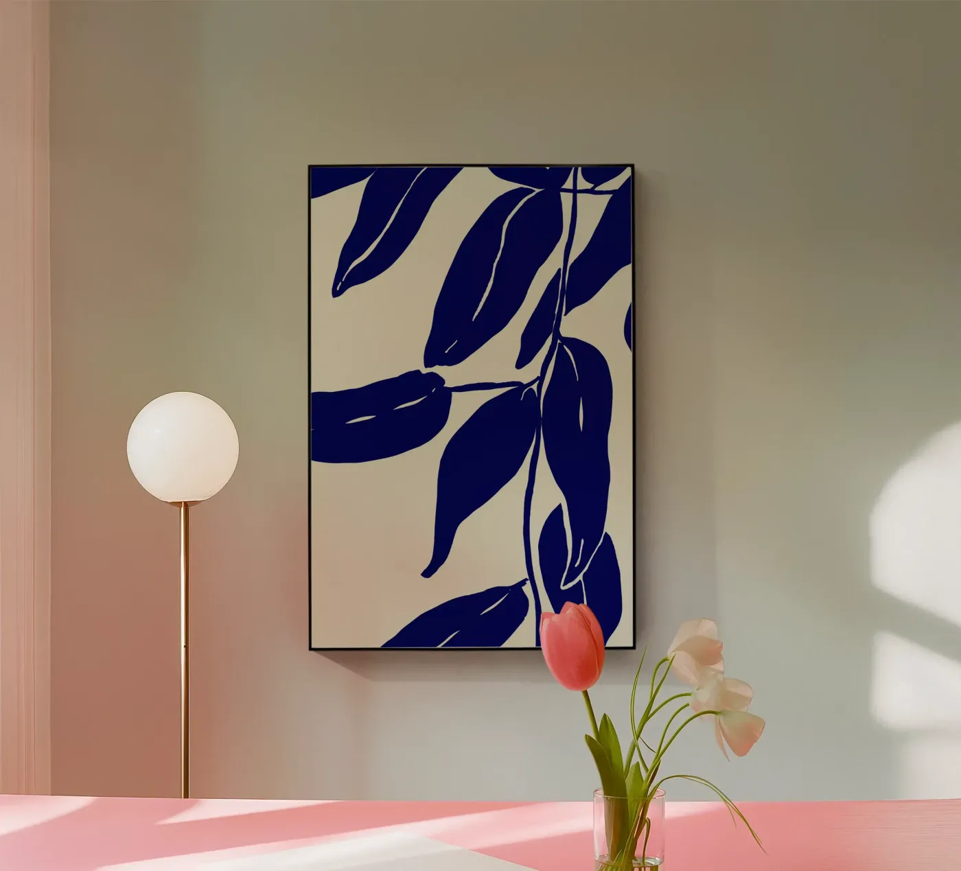 Blue Leafs Acryl-Glas von treechild