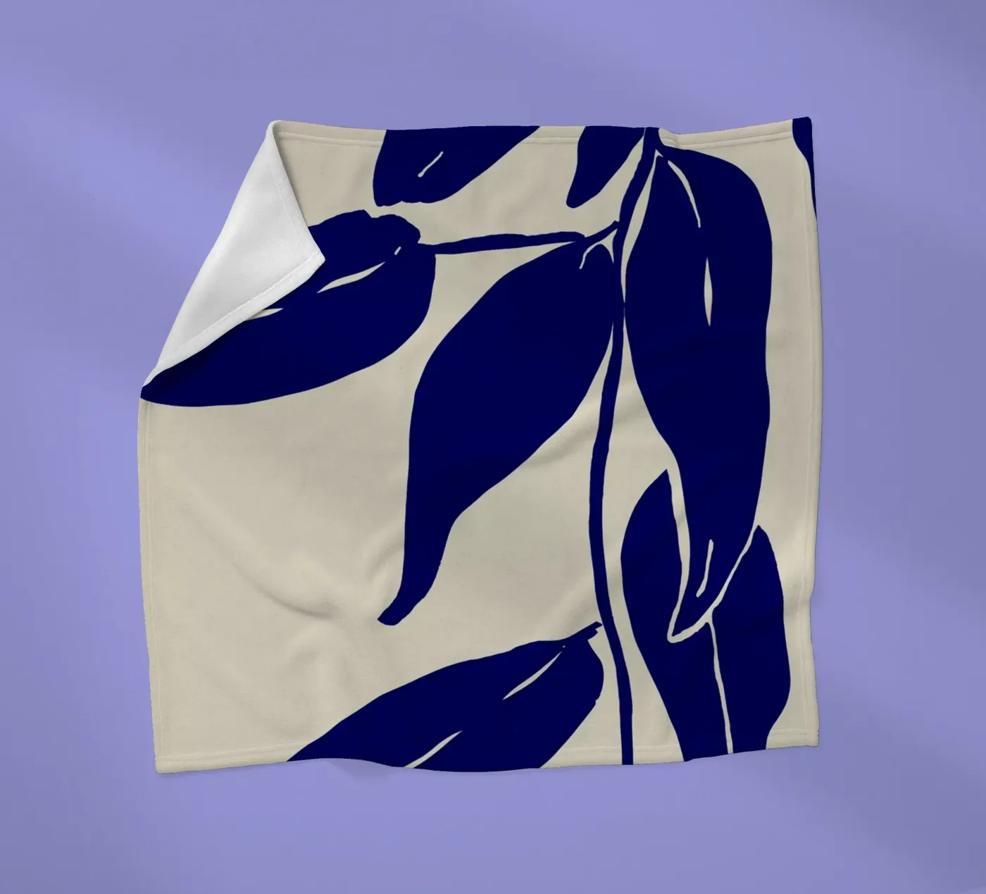 Blue Leafs Fleecedecke von treechild