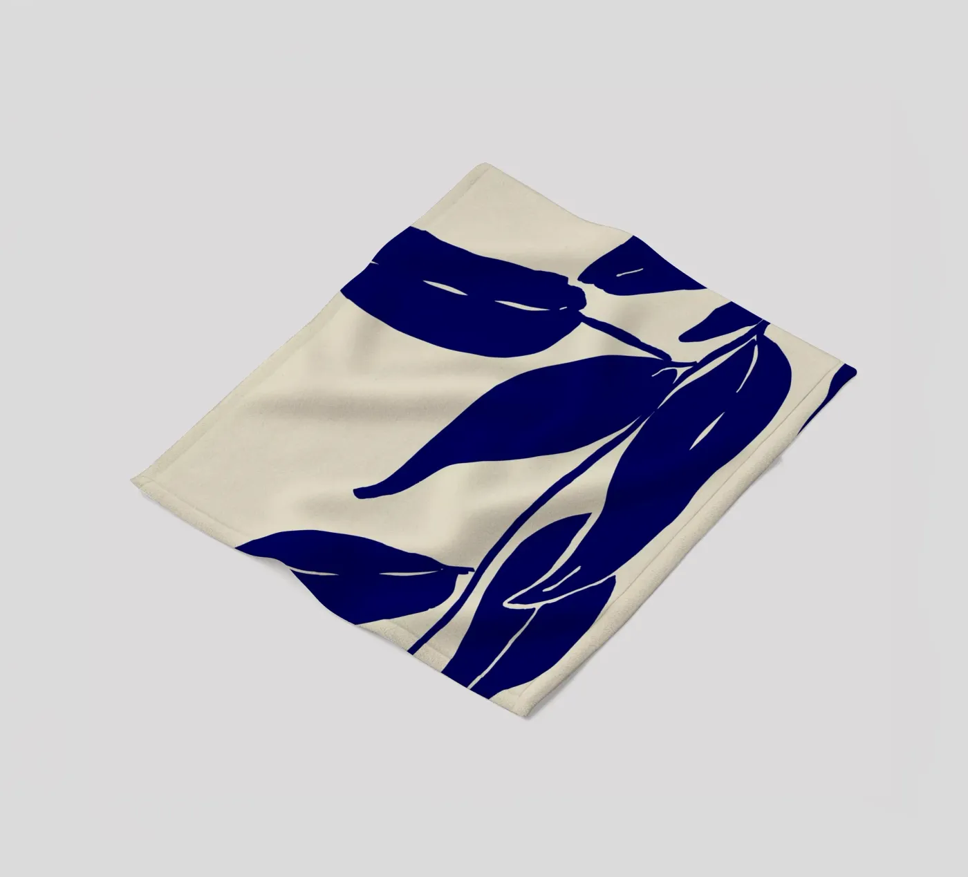 Blue Leafs Fleecedecke von treechild