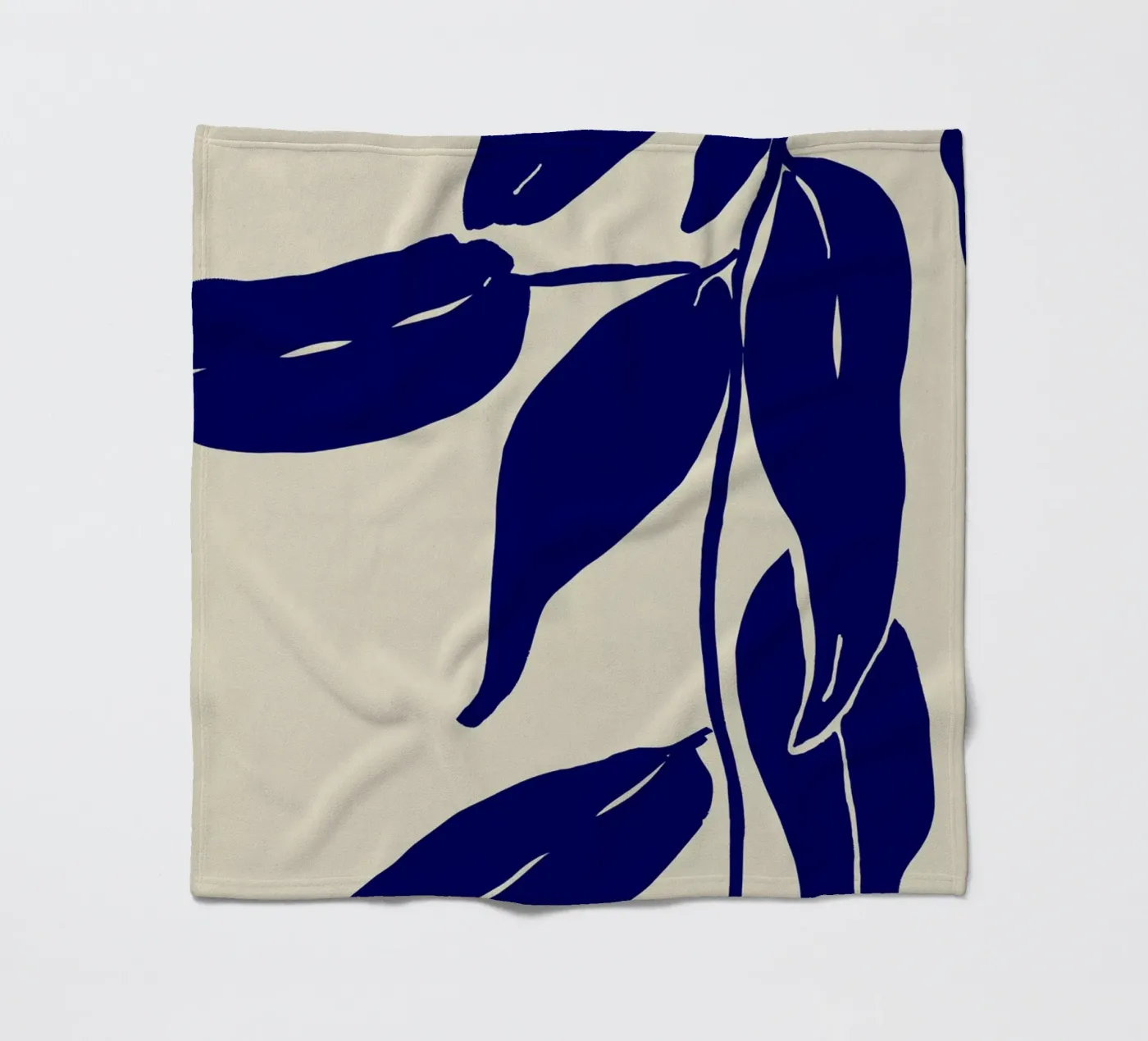 Blue Leafs Fleecedecke von treechild