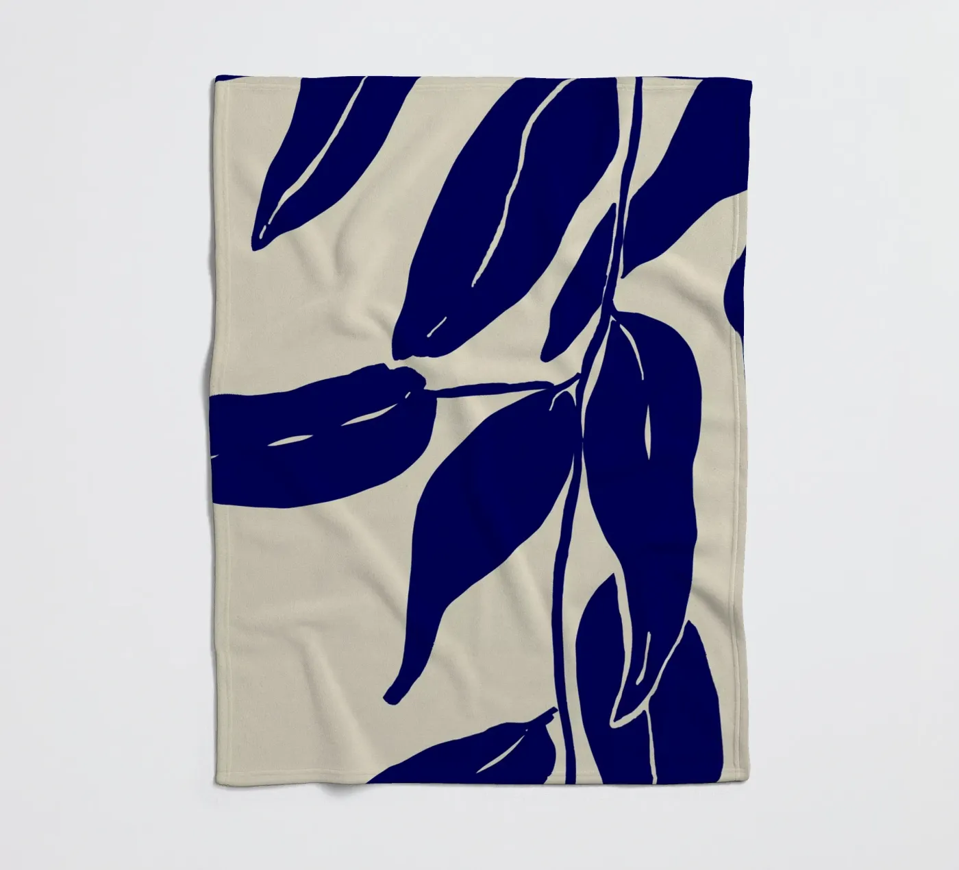 Blue Leafs Fleecedecke von treechild