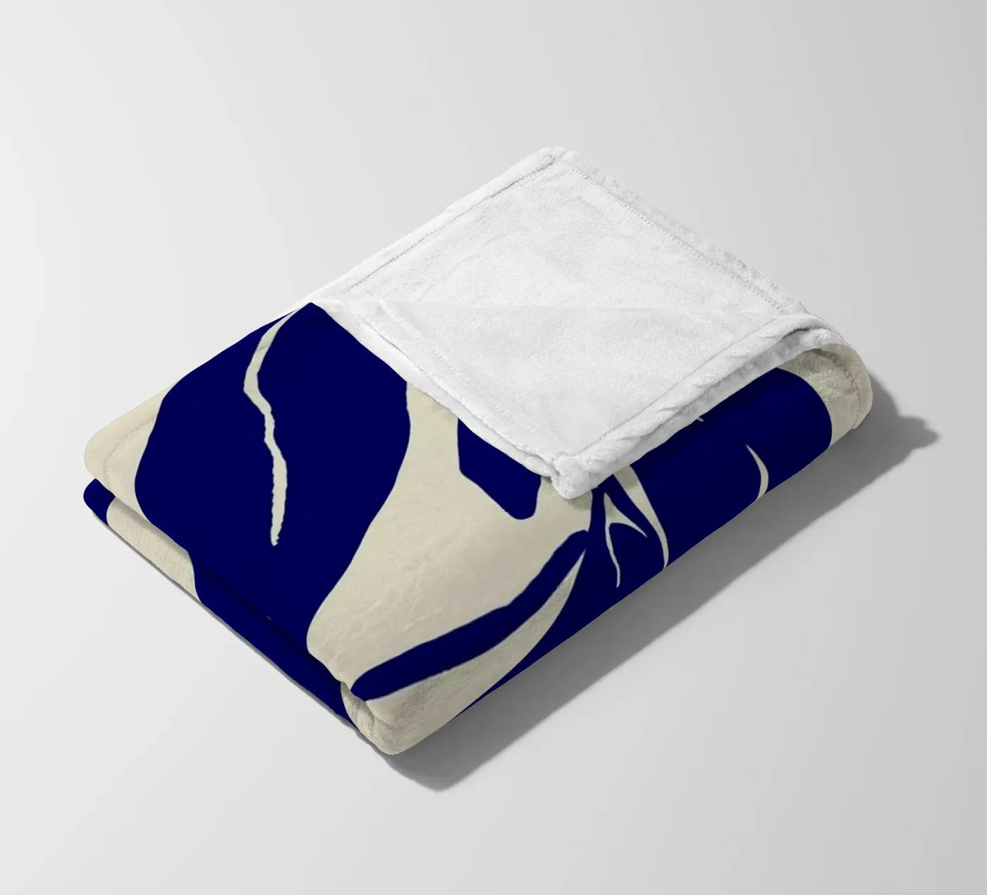 Blue Leafs Fleecedecke von treechild