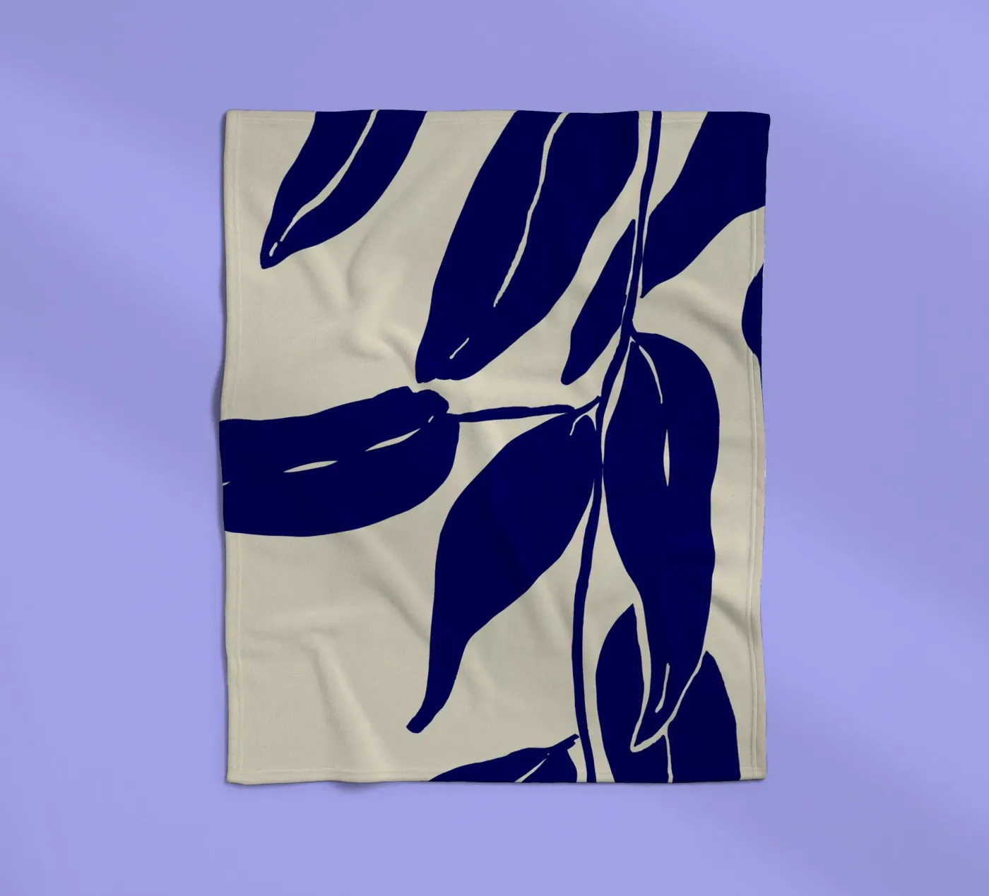 Blue Leafs Fleecedecke von treechild