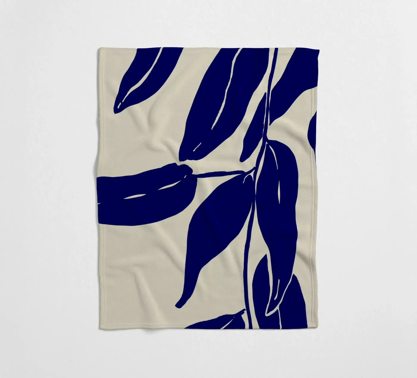 Blue Leafs Fleecedecke von treechild