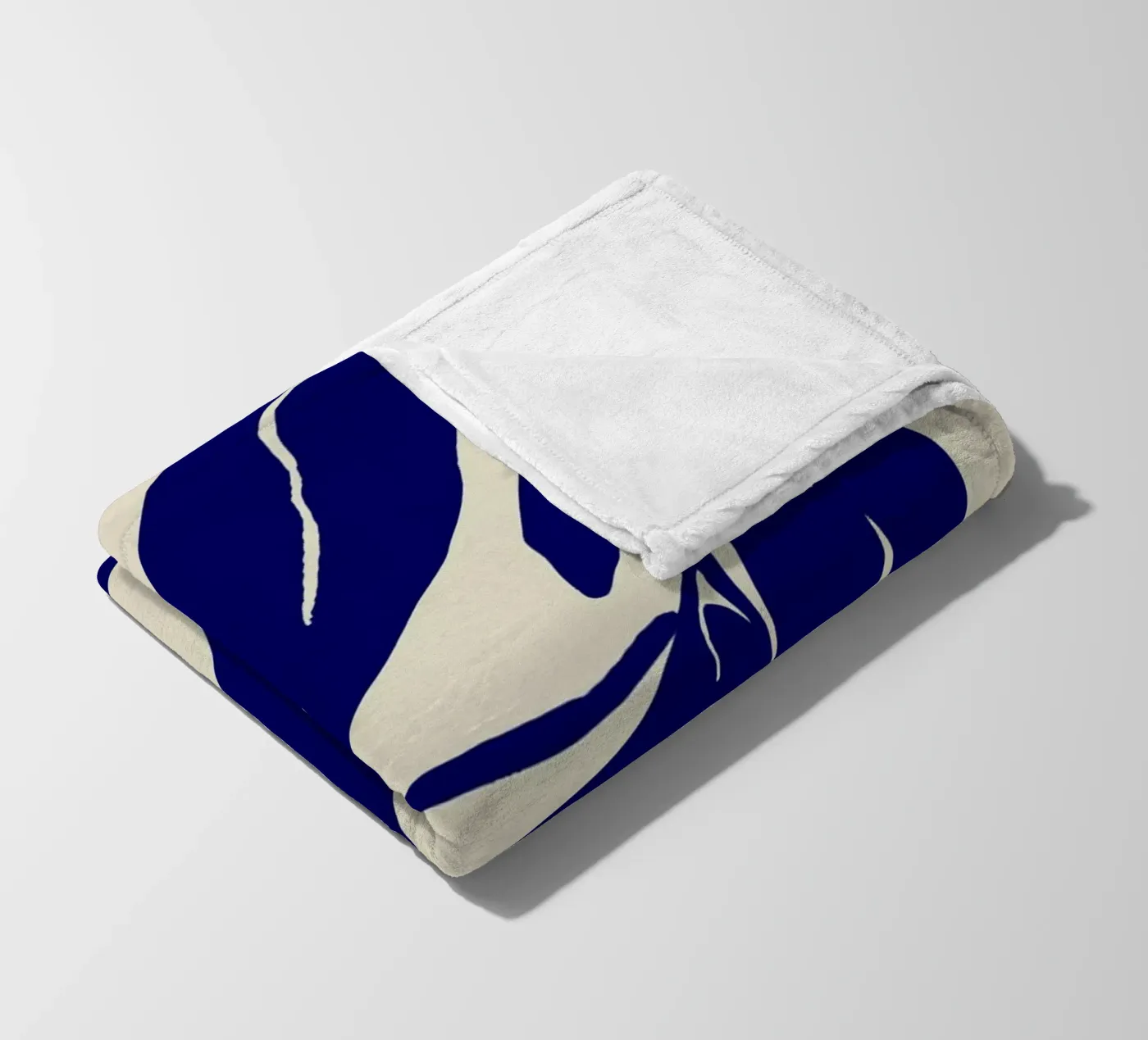 Blue Leafs Fleecedecke von treechild