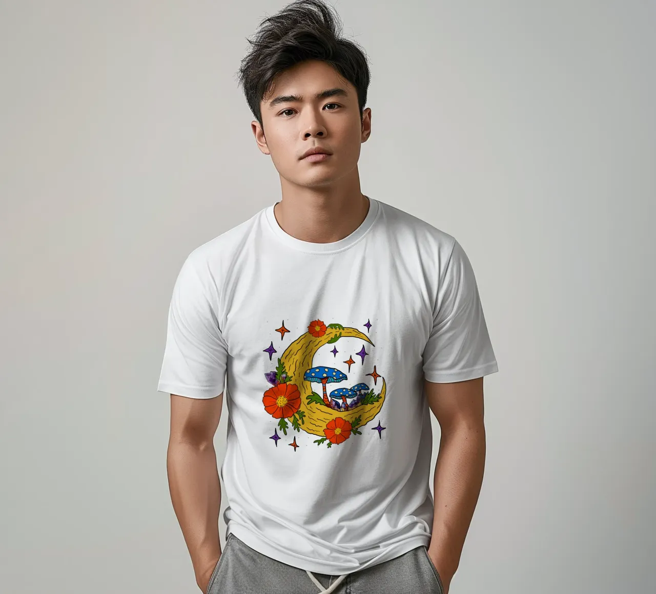 Moonbloom: Whispers of Enchantment t-shirt da TijanaArtStudio88