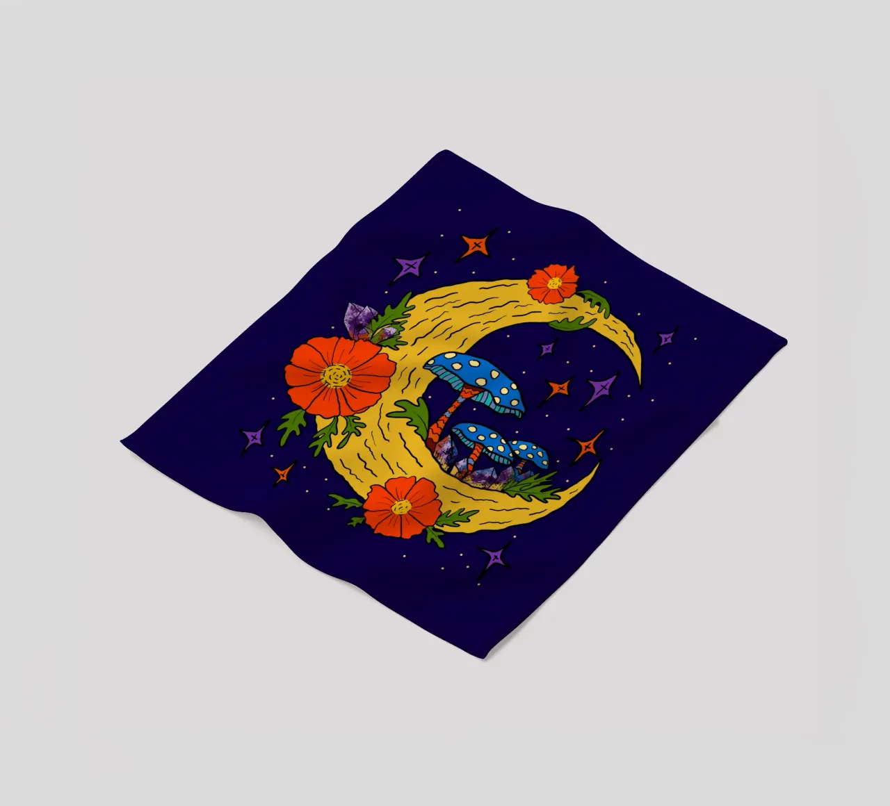 Moonbloom: Whispers of Enchantment coperta in pile da TijanaArtStudio88