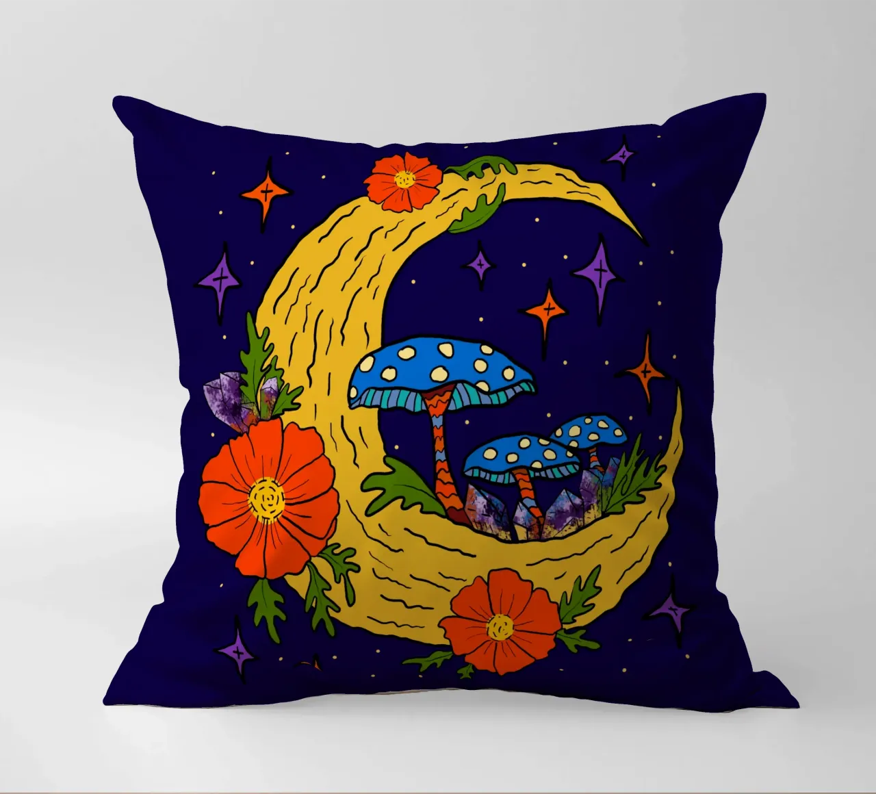 Moonbloom: Whispers of Enchantment cuscino da TijanaArtStudio88