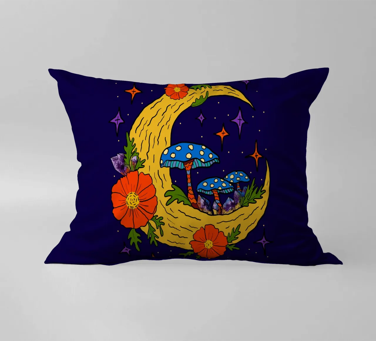Moonbloom: Whispers of Enchantment cuscino da TijanaArtStudio88