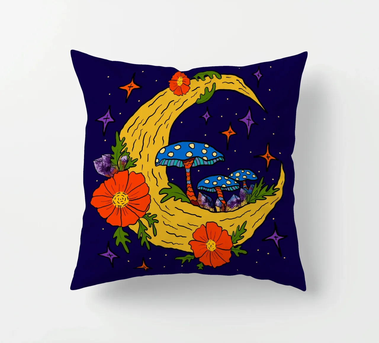 Moonbloom: Whispers of Enchantment cuscino da TijanaArtStudio88