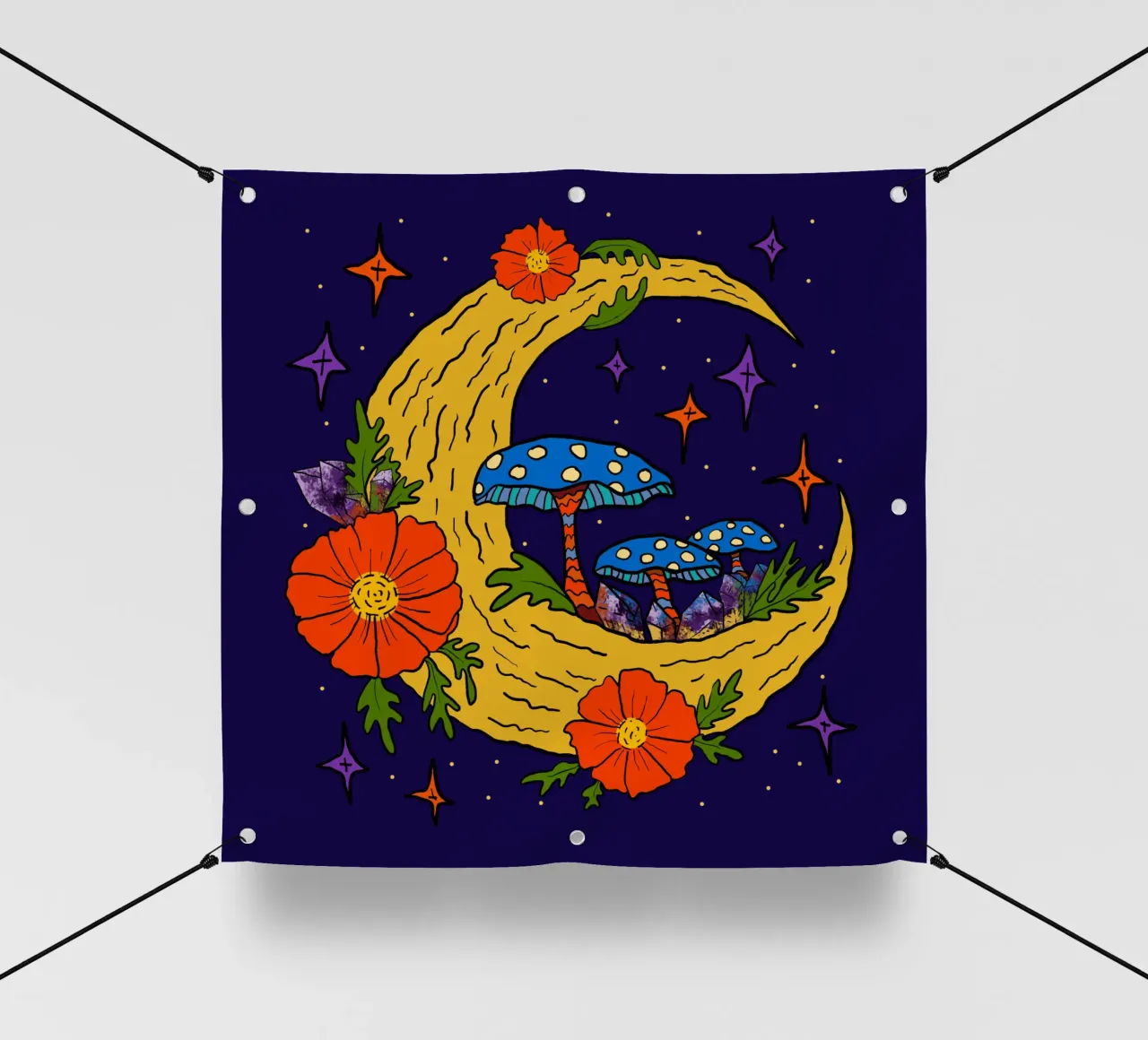 Moonbloom: Whispers of Enchantment telo in pvc da TijanaArtStudio88