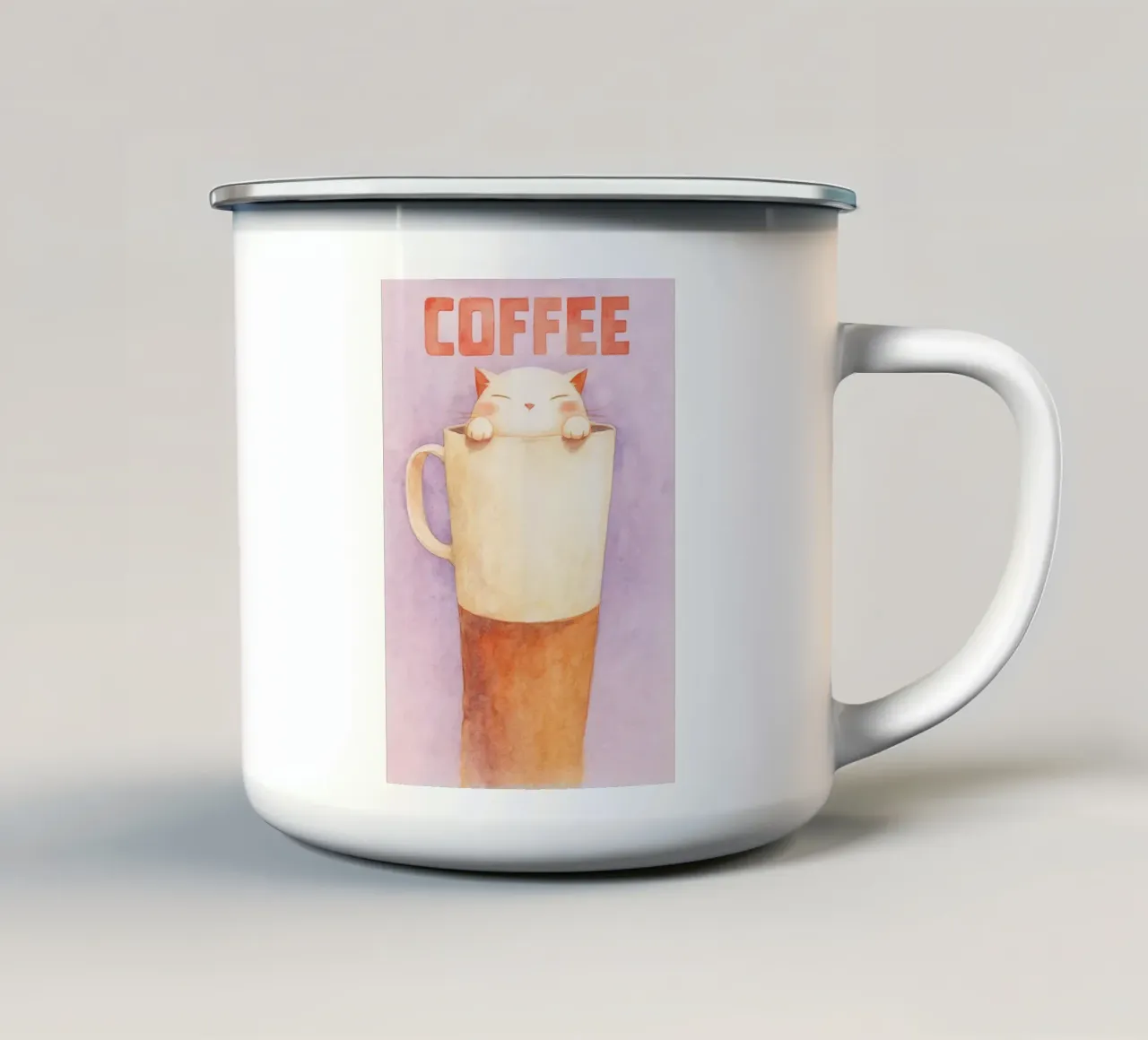cane divertente questo è bene tazza in smalto da wadasx
