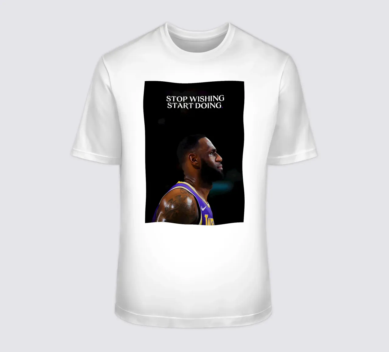 "Stop wishing, start doing." t-shirt da Type & Tape
