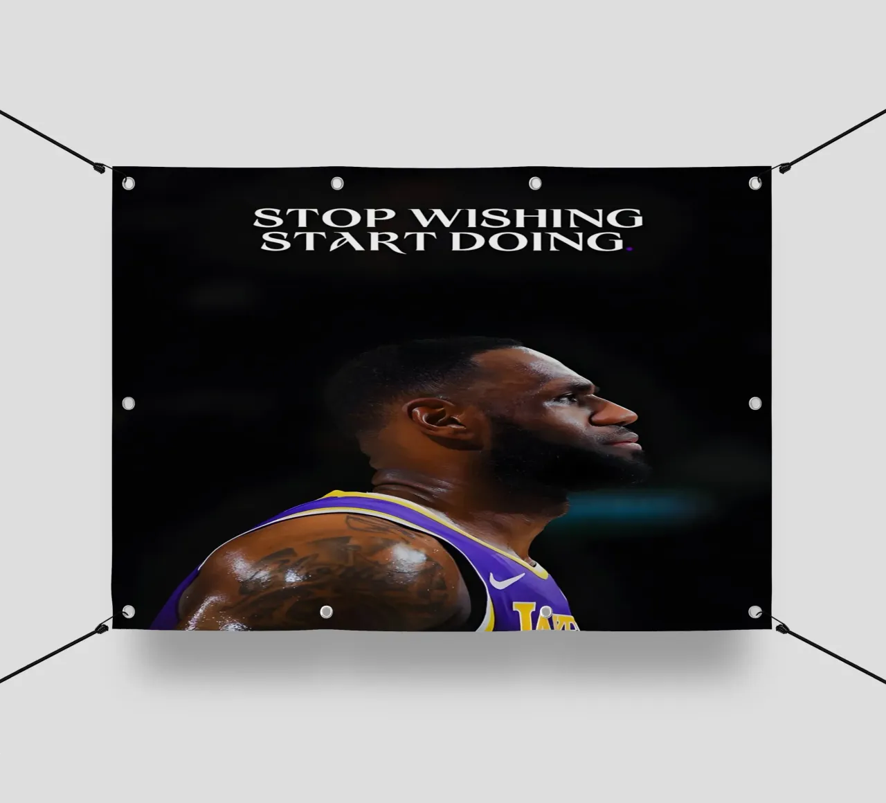 "Stop wishing, start doing." telo in pvc da Type & Tape