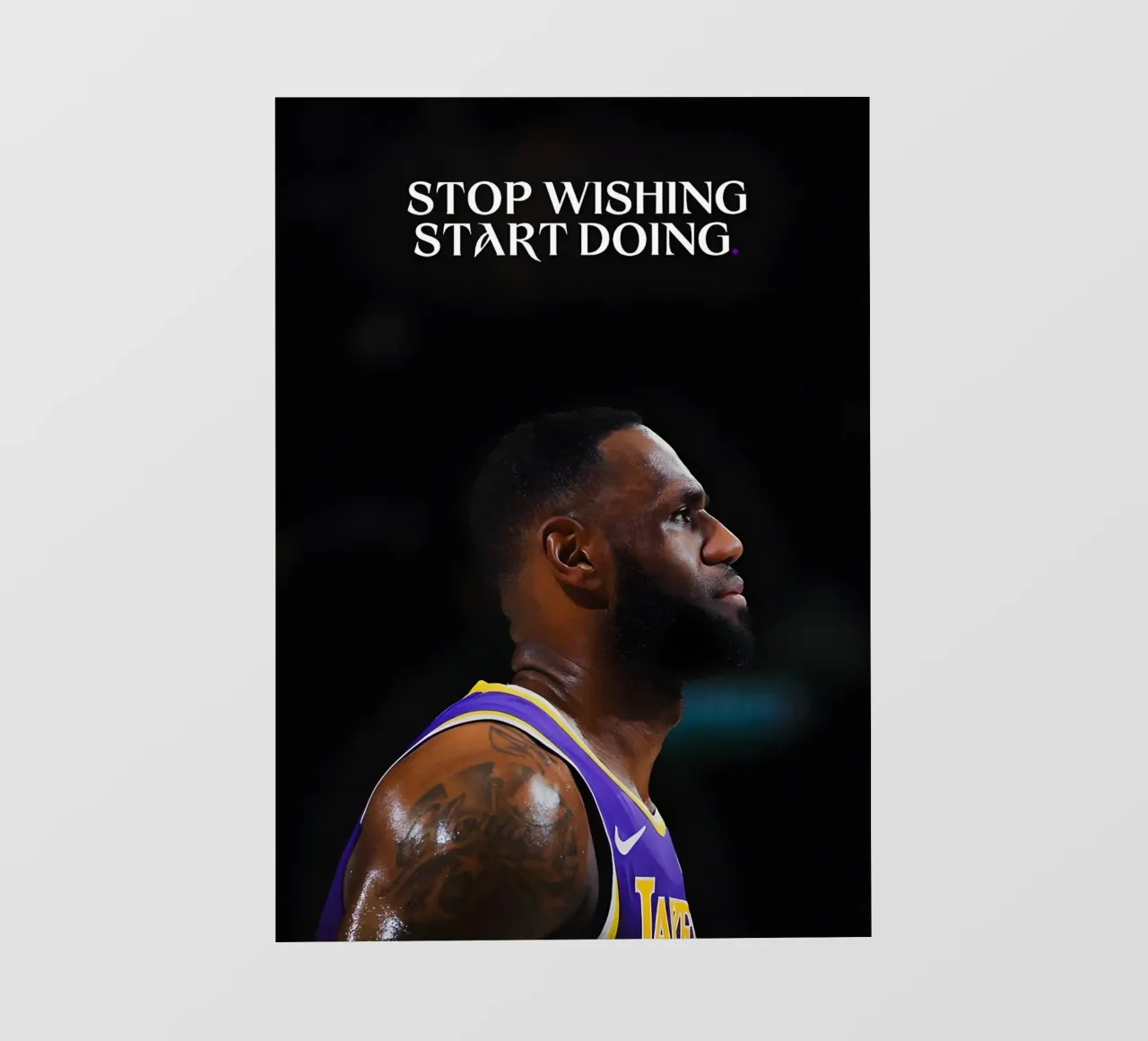 "Stop wishing, start doing." telo in pvc da Type & Tape