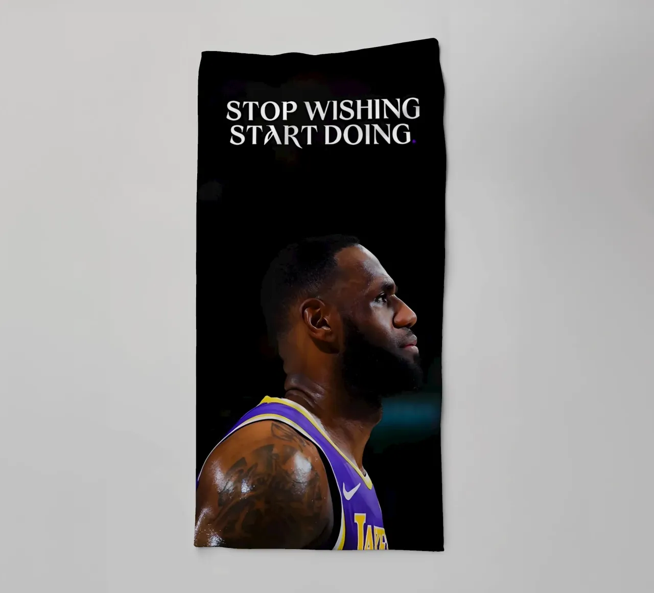 "Stop wishing, start doing." asciugamano da bagno da Type & Tape
