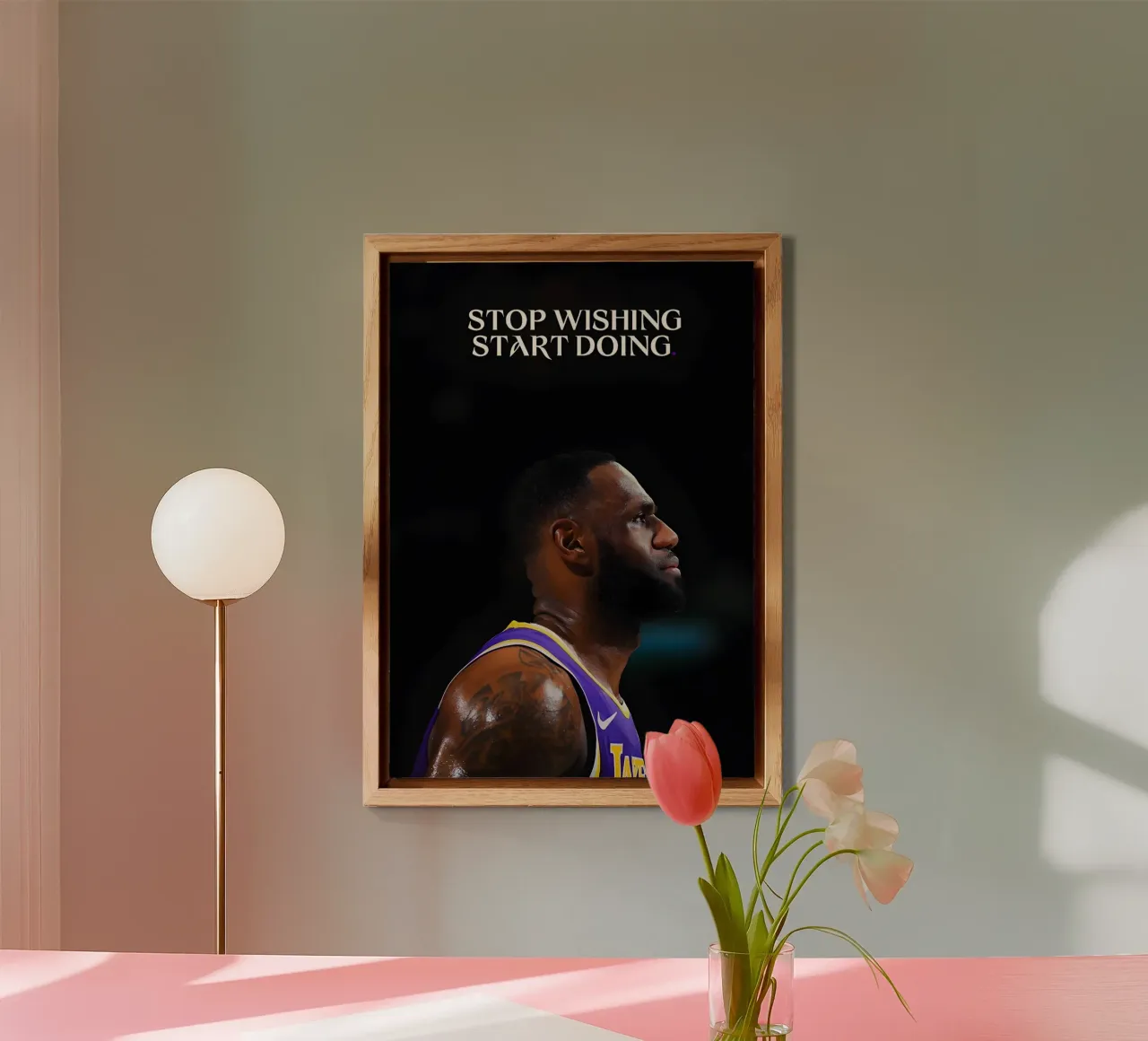"Stop wishing, start doing." alluminio dibond da Type & Tape