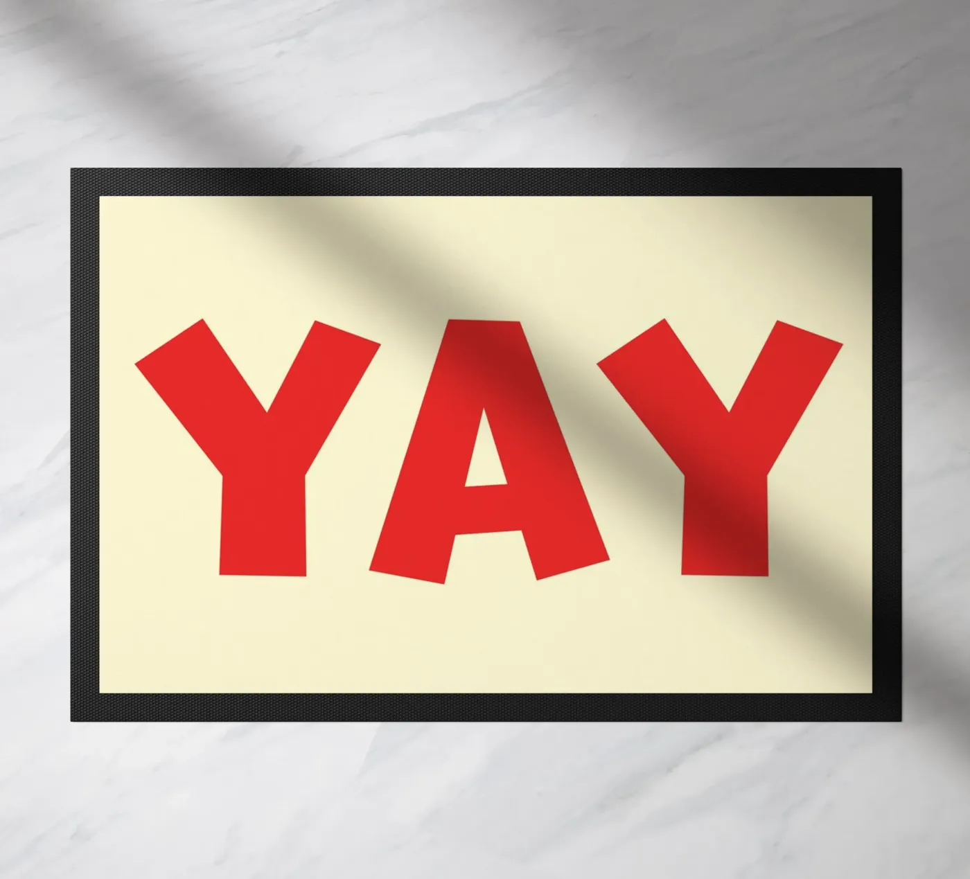 Yay 9 doormat by The Type Club Tokyo