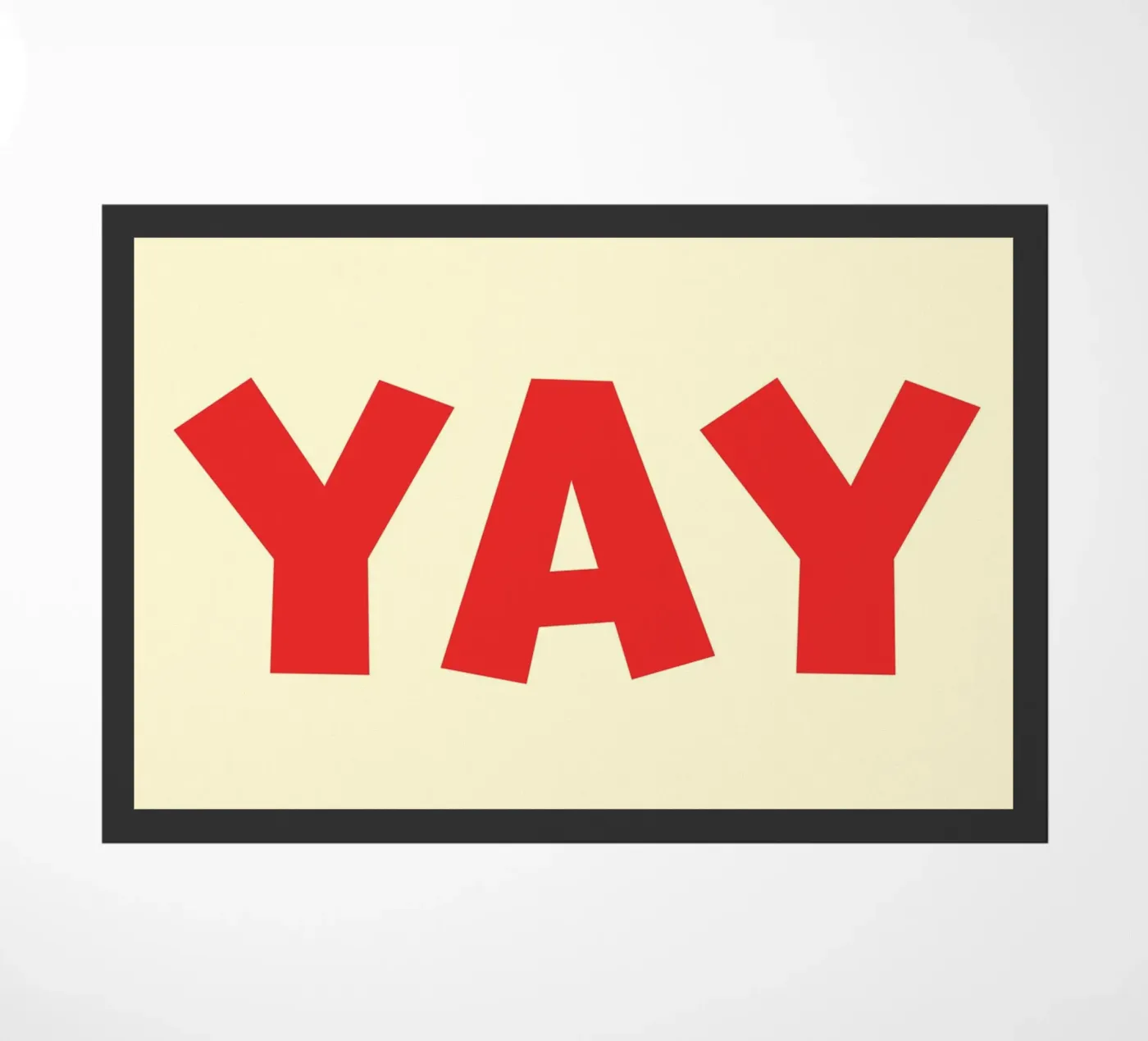Yay 9 doormat by The Type Club Tokyo