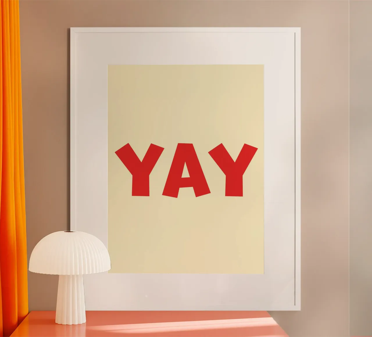 Yay 9 poster con telaio in legno da The Type Club Tokyo