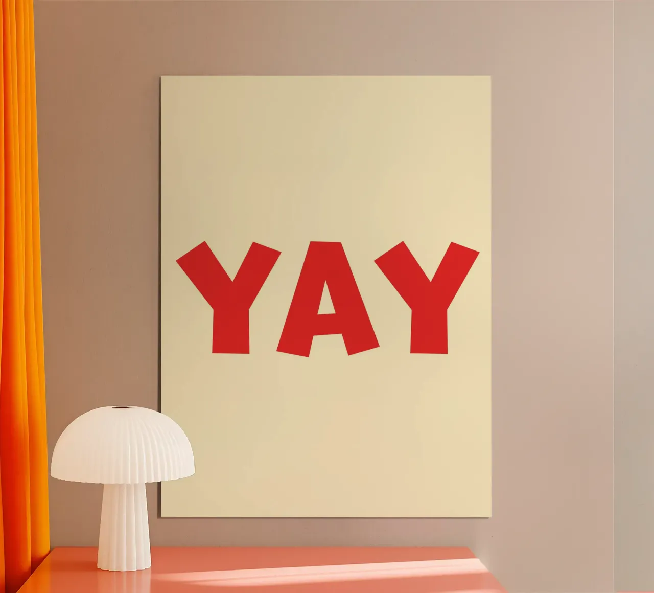 Yay 9 poster con telaio in legno da The Type Club Tokyo