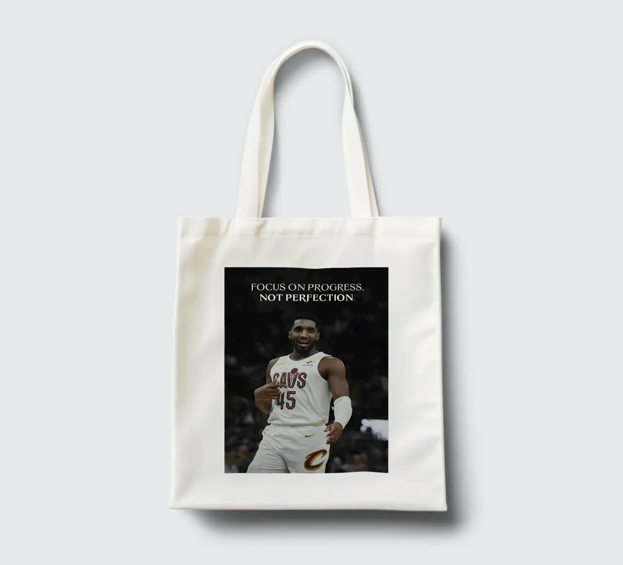 Focus on progress, not perfection. borsa in juta da Type & Tape