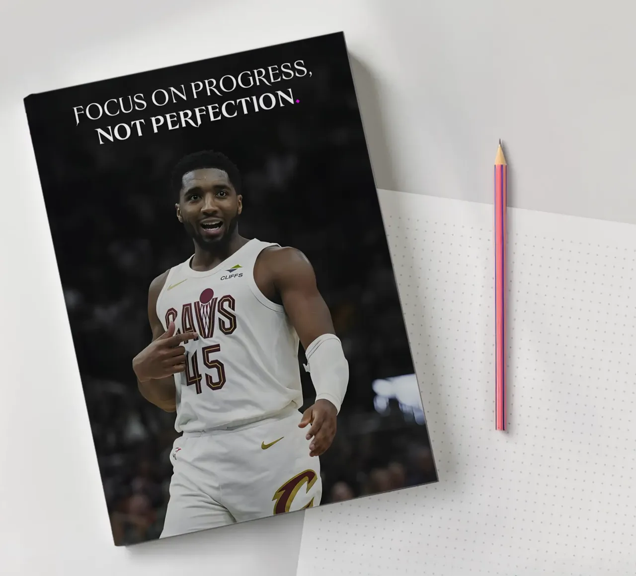 Focus on progress, not perfection. notebook by Type & Tape