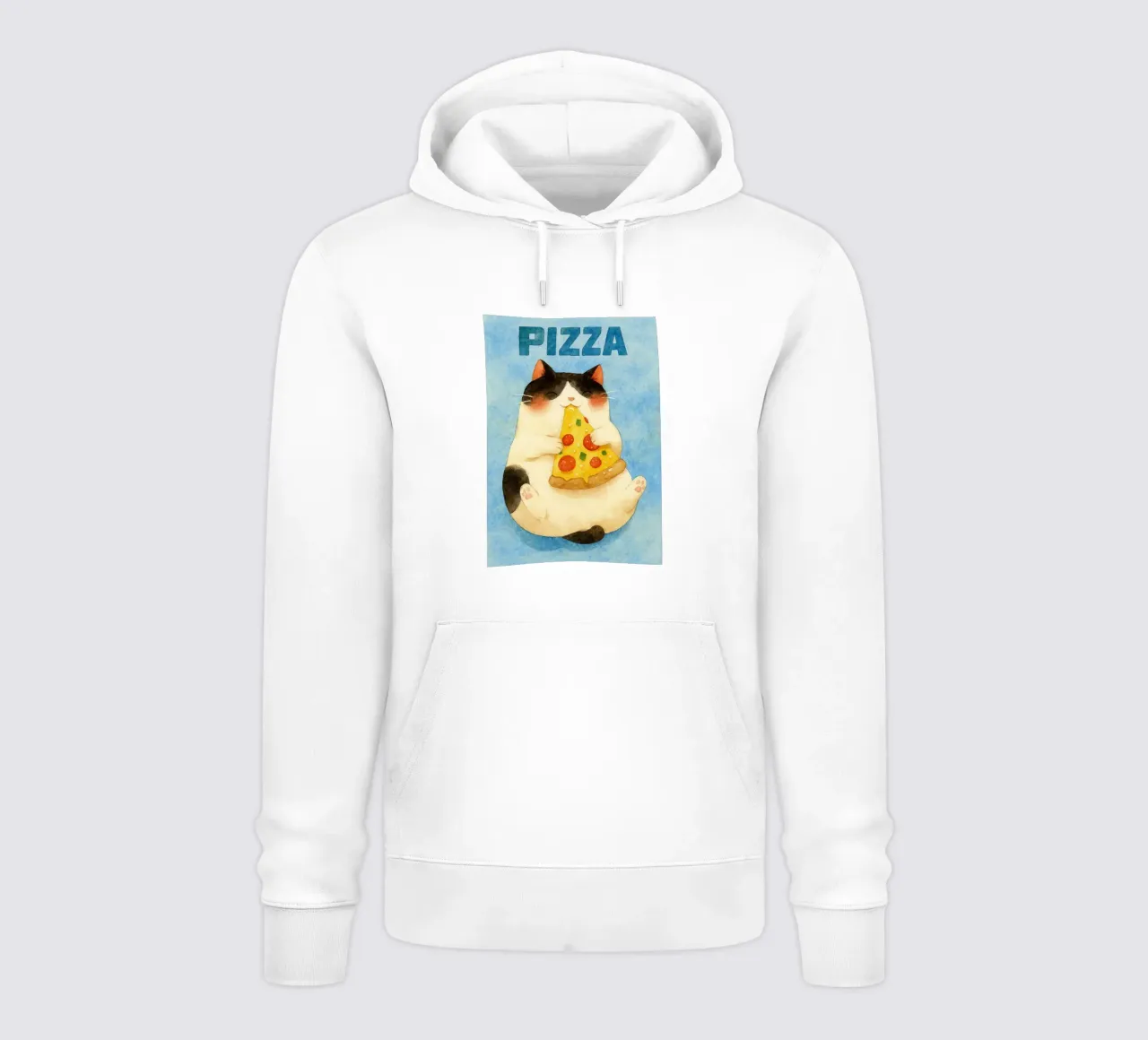 funny pizza cat felpa con cappuccio da wadasx