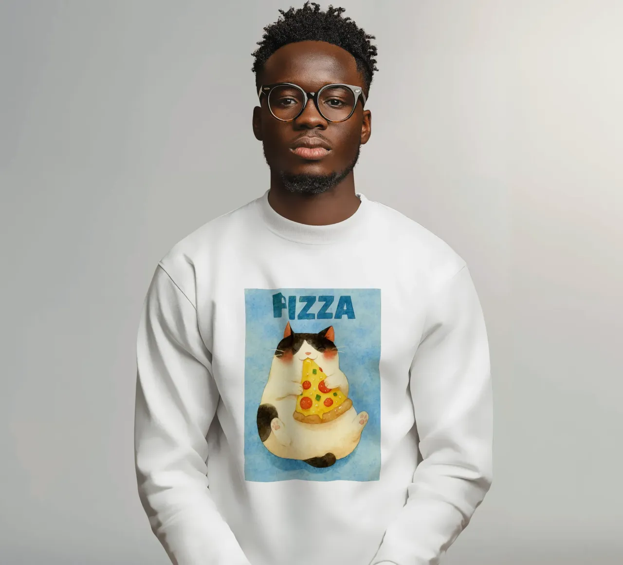 funny pizza cat felpa da wadasx