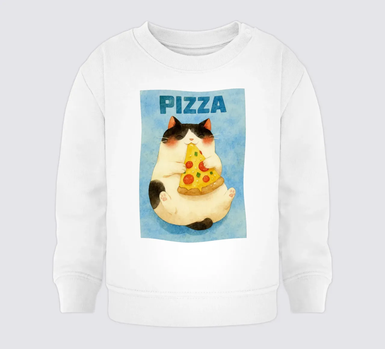 funny pizza cat felpa neonato da wadasx