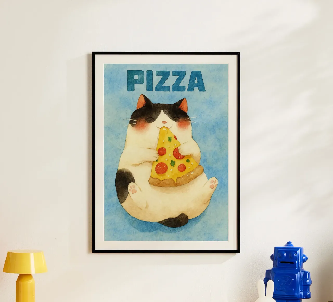 funny pizza cat poster da wadasx