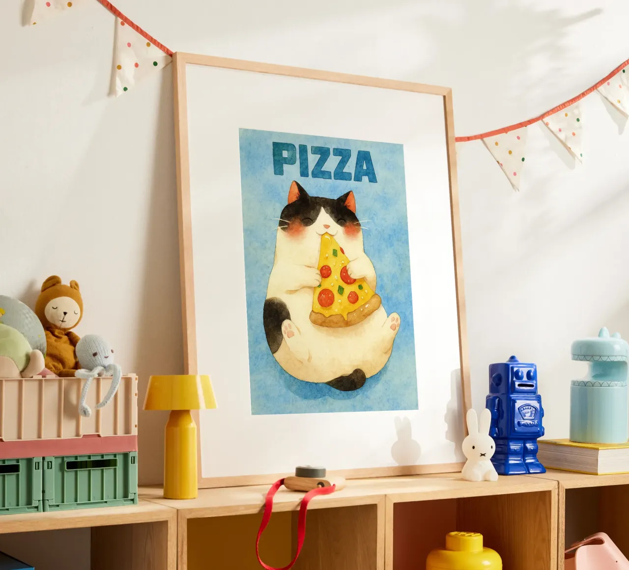 funny pizza cat poster da wadasx