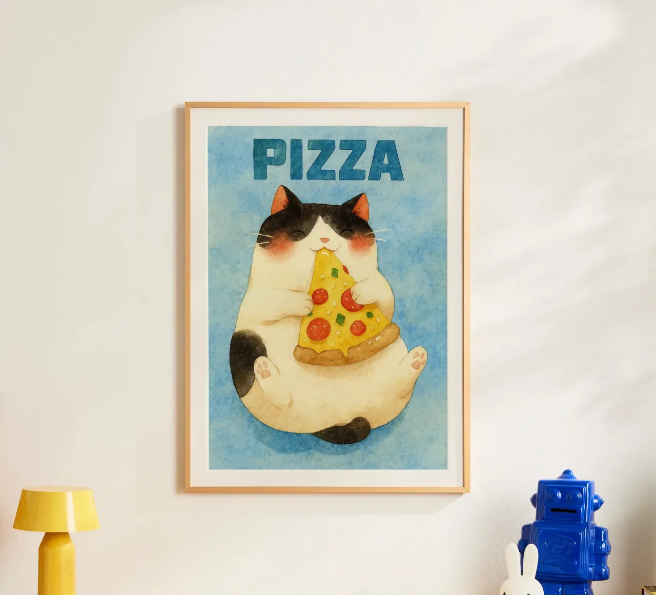funny pizza cat poster da wadasx