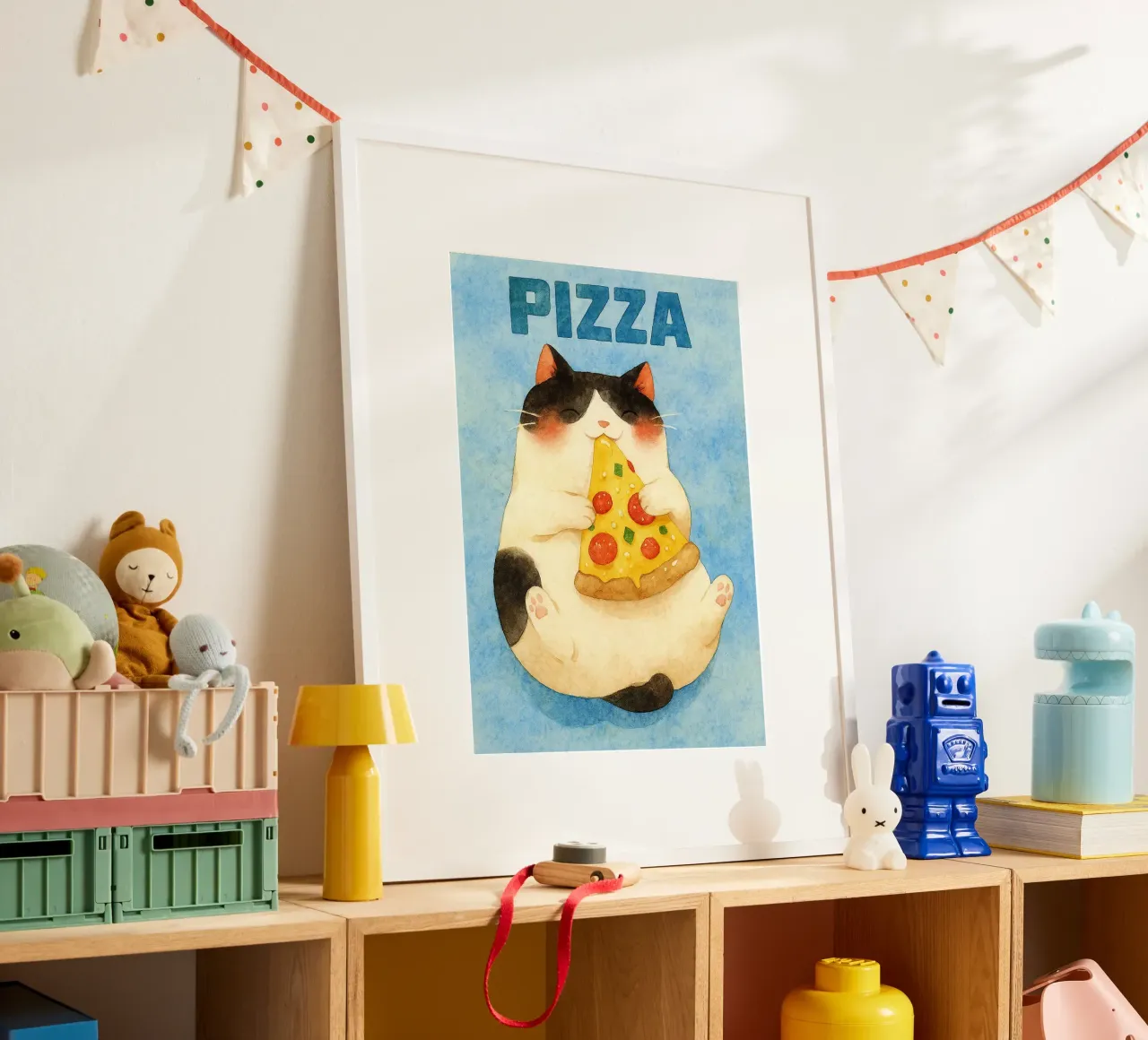 funny pizza cat poster da wadasx