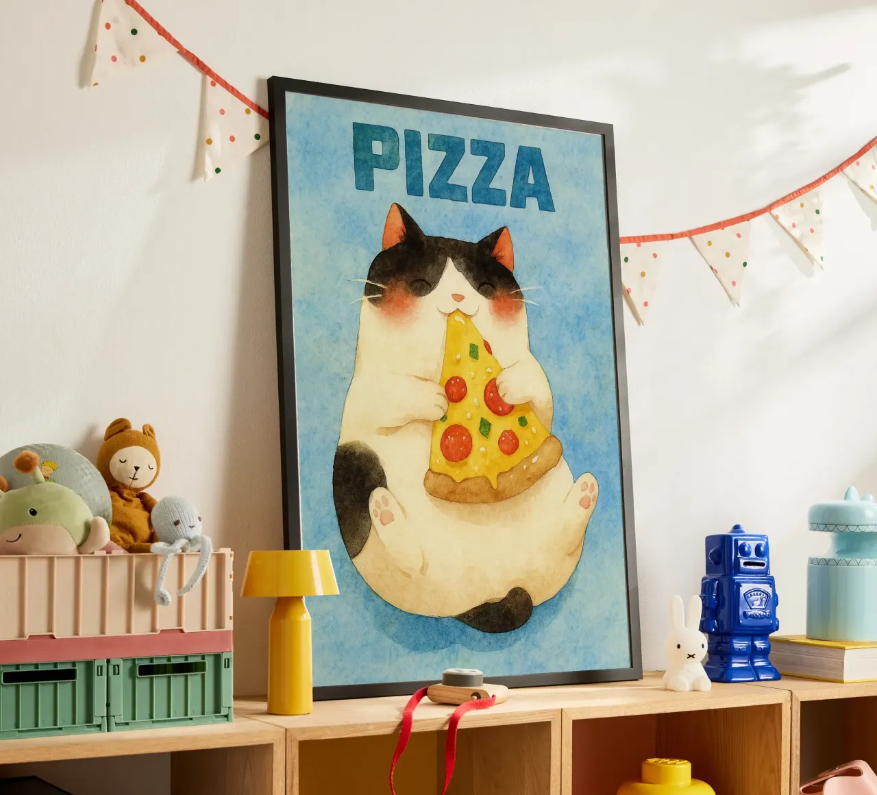 funny pizza cat poster da wadasx